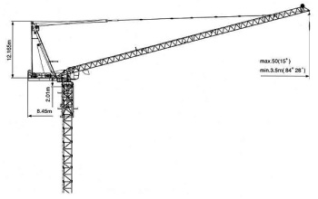 克瑞D160动臂系列塔式起重机高清图 - 外观