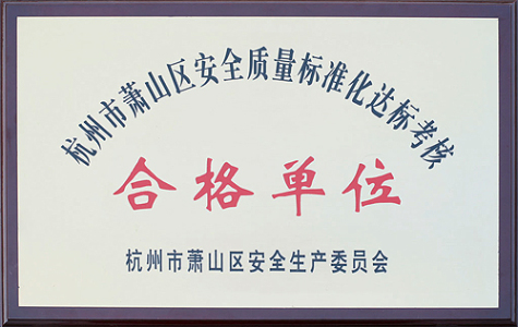 杭州市萧山区安全质量标准化达标考核