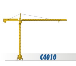 川建C4010水平臂塔式起重机高清图 - 外观