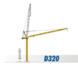 川建D320动臂式塔式起重机高清图 - 外观