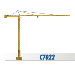 川建C7022水平臂塔式起重机高清图 - 外观