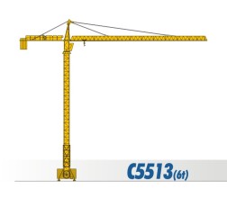 川建C5513(6t)水平臂塔式起重机高清图 - 外观