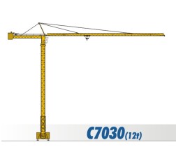 川建C7030(12t)水平臂塔式起重机高清图 - 外观