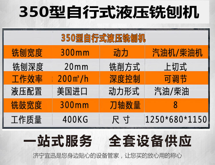 L-路霸QXY350C液压自行走柴油铣刨机产品参数